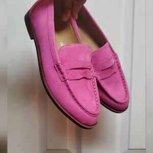 J.CREW HOT PINK LOAFERS